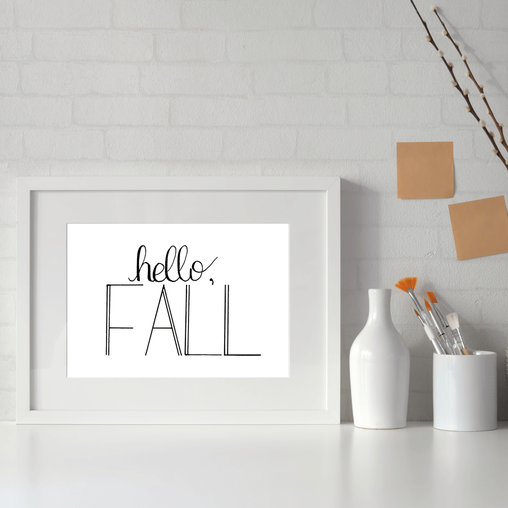hello fall art print