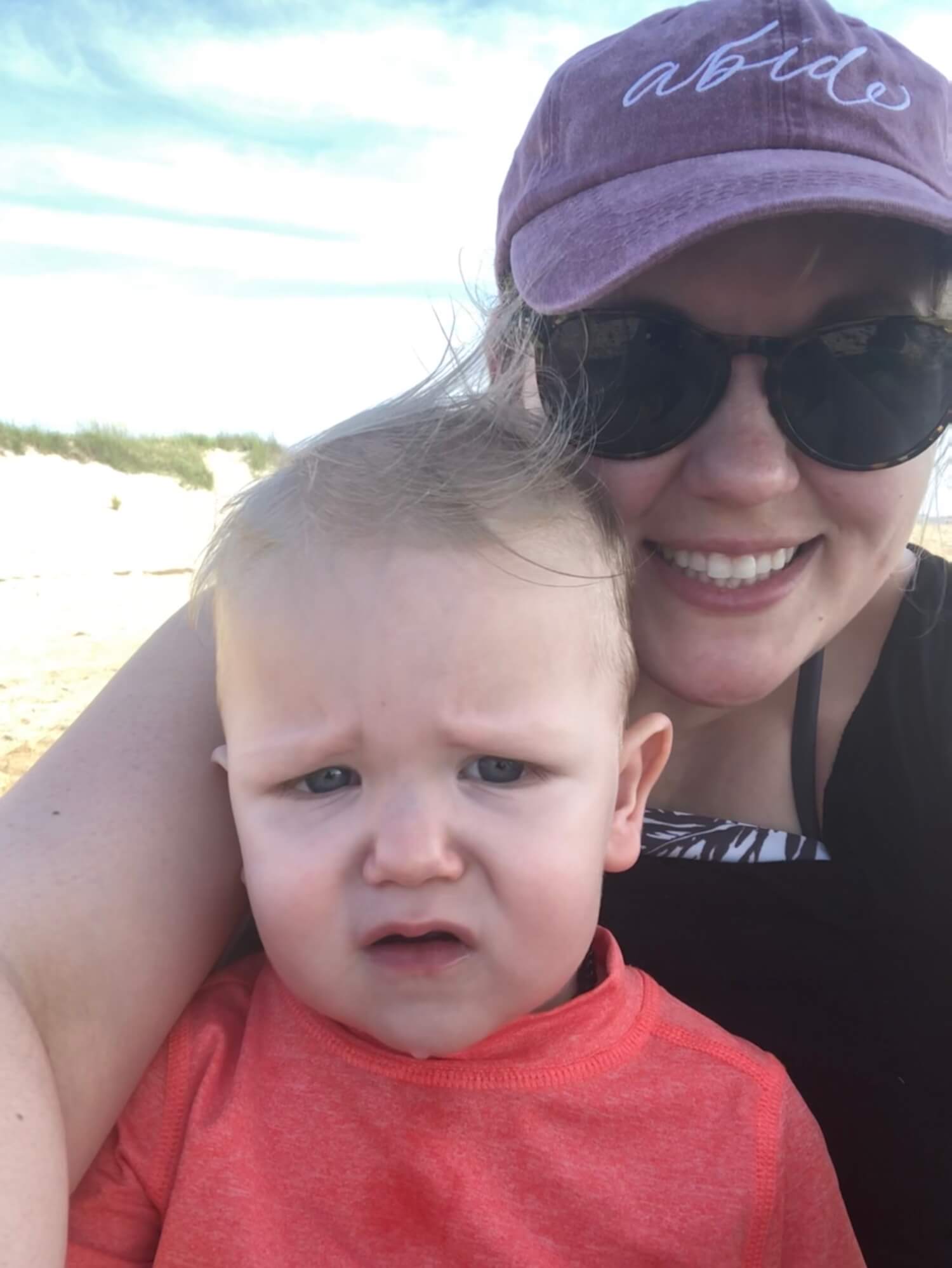 Me & my baby at the beach