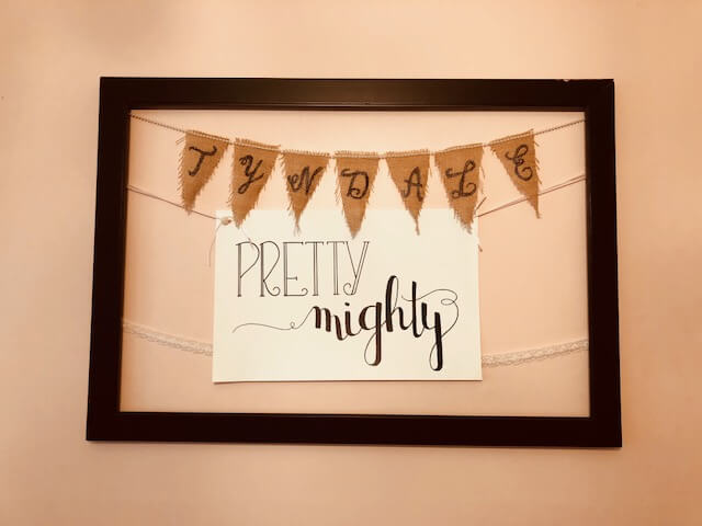 pretty mighty print on wall